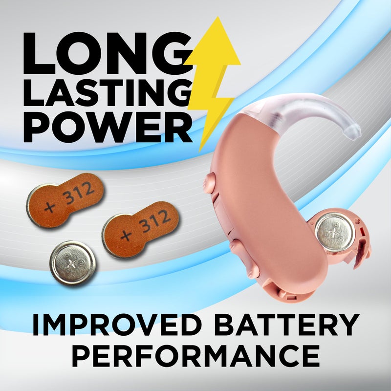 Powermax Size 312 Hearing Aid Batteries, 180 Count Long-Lasting Battery Pack, Brown Long Tab for Easy Change - Image 3
